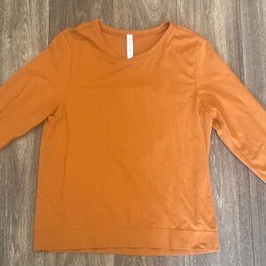 Athleta Women's Long Sleeve Orange Tee medium